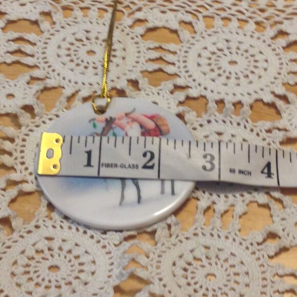 Ole Saint Nick on Reindeer Christmas Ornament - Picture 2 of 3